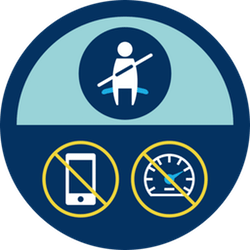 Transport and driving safety logo