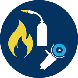 Hot work safety logo