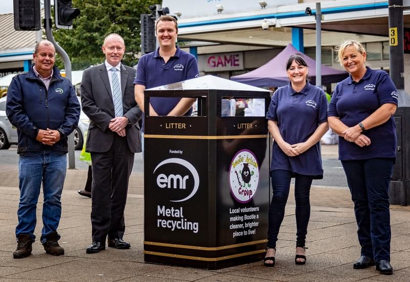 Community clean up bins in Bootle